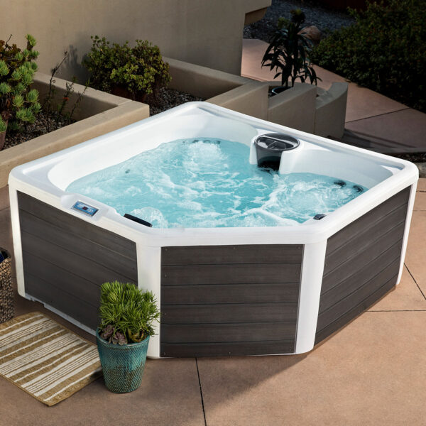 Tahiti Hot Tub 4-Person Lounger, 22 SS Jet,  115V/230V, Stainless Heater, Ozone, Waterfall and Upgraded Lighting - Image 11